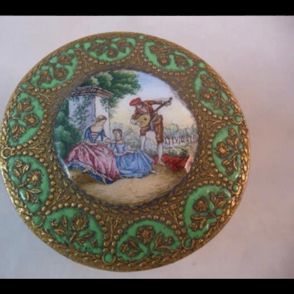ITALY 1800’s Rocco trinket Cylinder  Box ANTIQUE!!